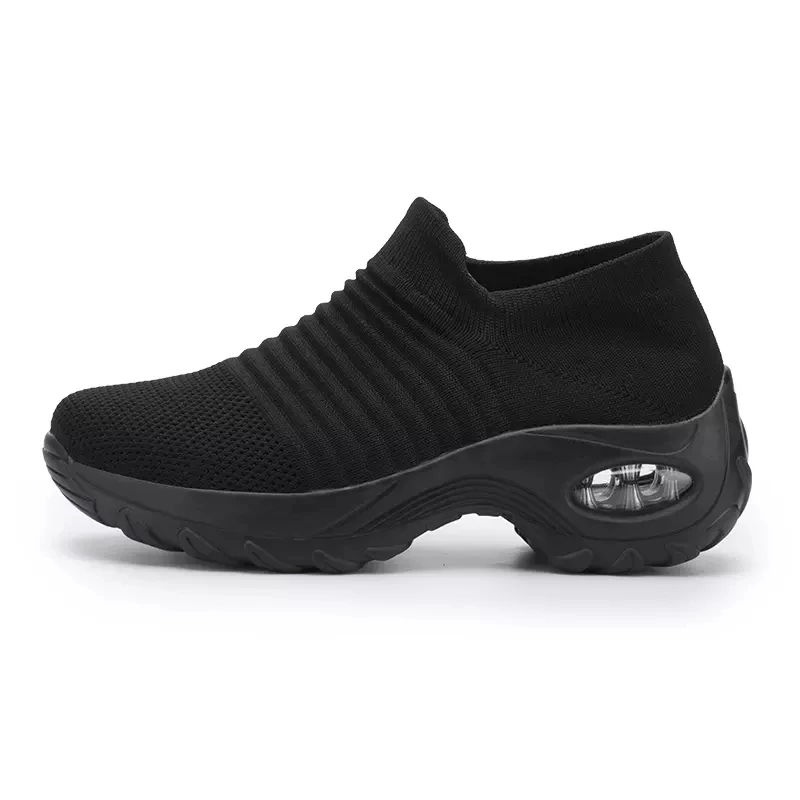 Neue große Damen-Freizeitsportschuhe, Damen-Sneaker mit dicken Sohlen, modische Damen-Punk-Schuhe mit Luftpolster, Slipper