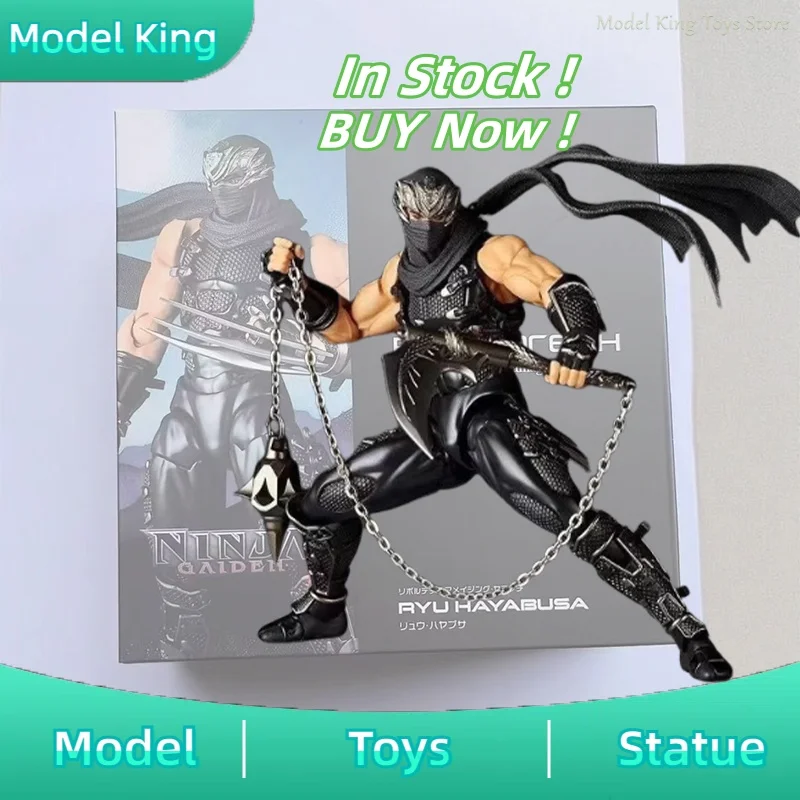 

In Stock Ninja Gaiden Amazing Yamaguchi Revoltech NR052 Ryu Hayabusa Action Figures Collection Model Desk Decoration Toys Gifts
