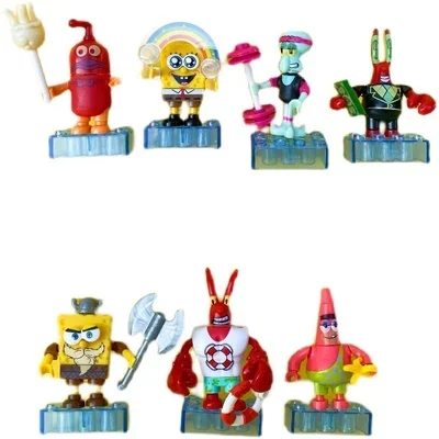 Neue marke original bloks catoon spoog puppe krabben diy zubehör leqimowan