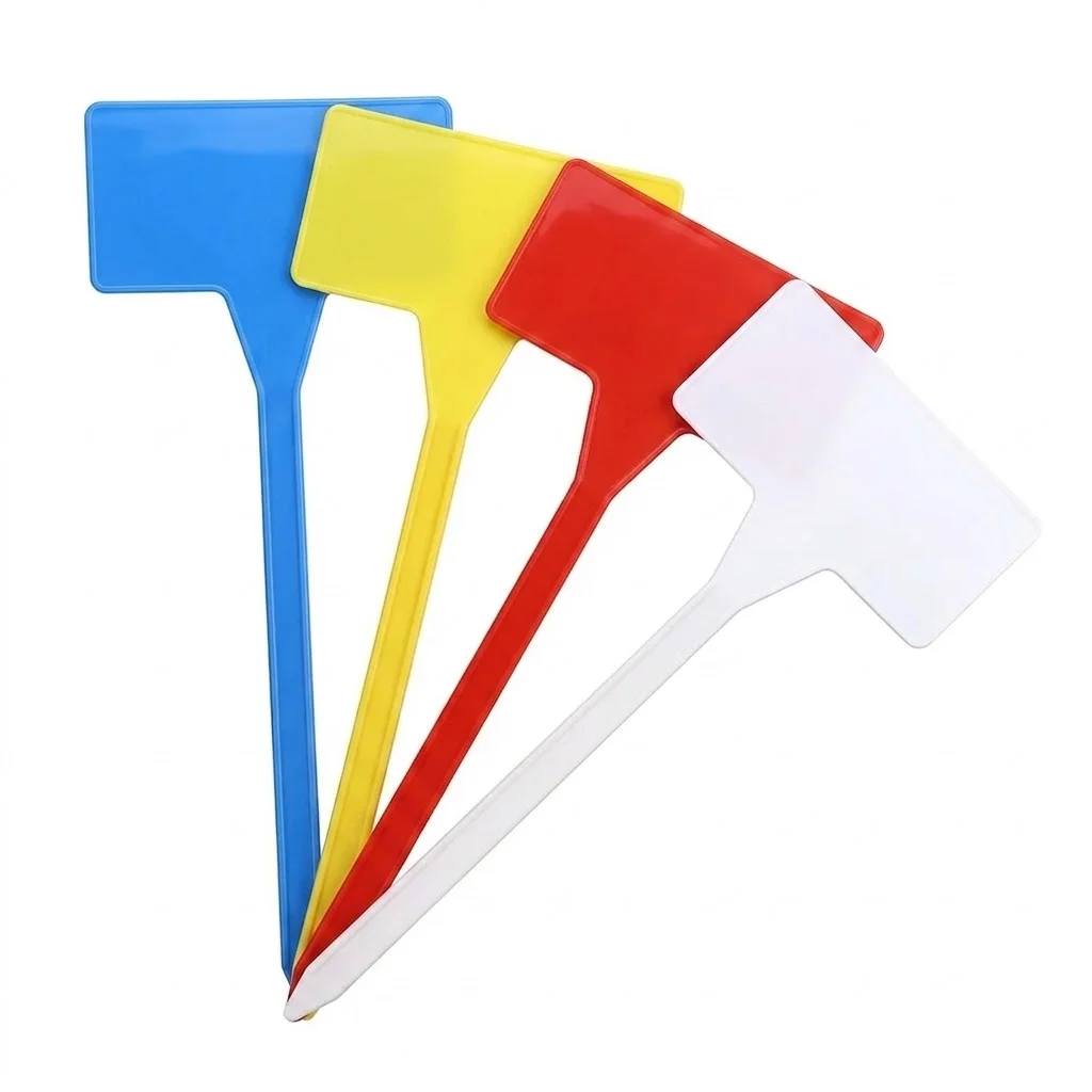 Waterproof Durable Plastic T Shaped Plant Label For Green Plants Crops Garden Sign Mark Logo Quantity Category Title 31x9x4.5cm