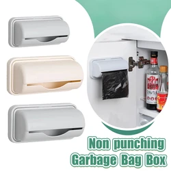 No punching Bin Bag Dispenser Holder Wall-mounted Trash Bags Storage Rack Extractable Plastic Garbage Bag Container for Kitchen