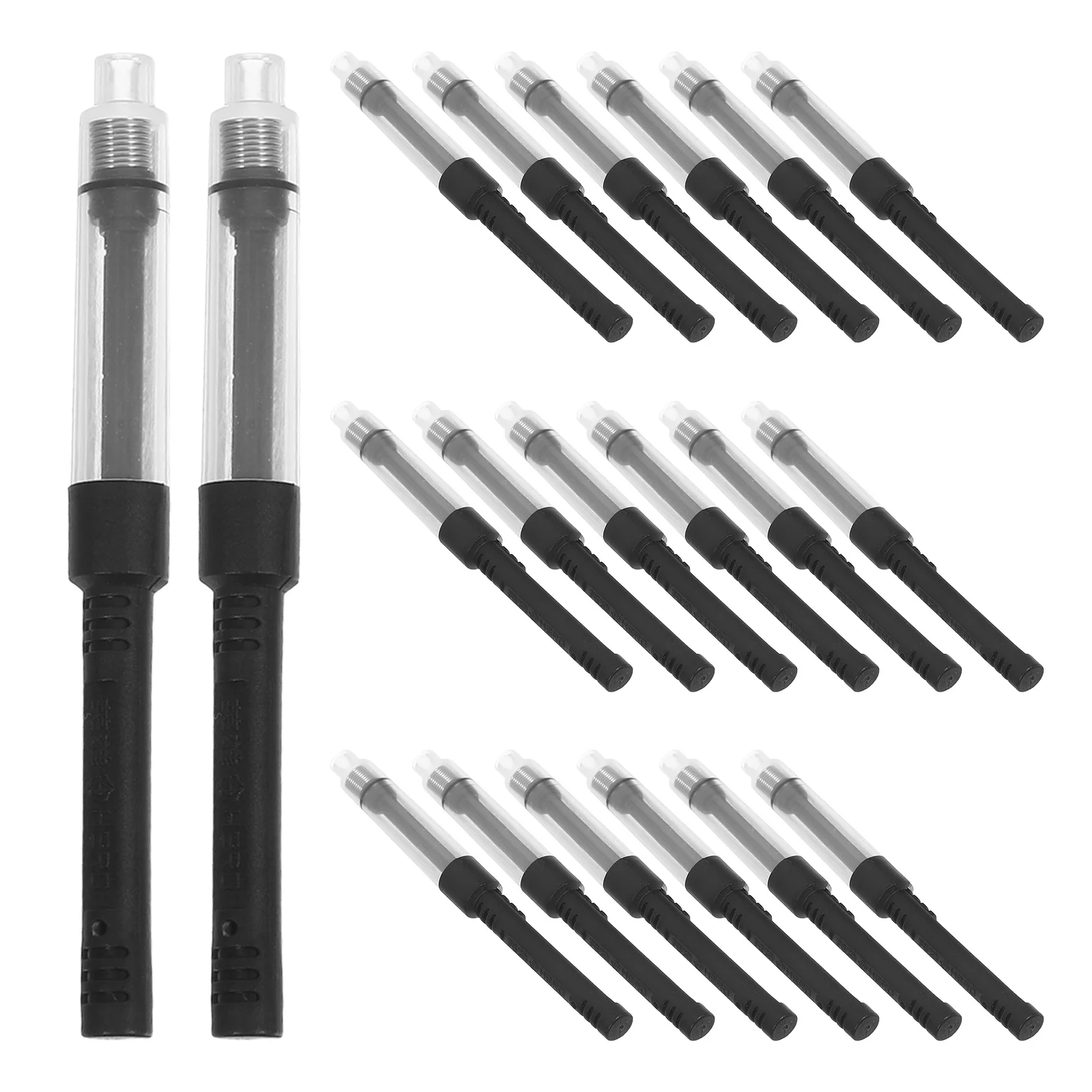 20Pcs Fountain Pen Ink Converter Universal Refillable Ink Absorber Push Pull Filling Tool for Writing Office School Travel