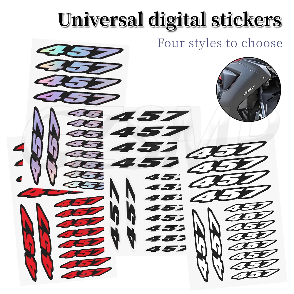 

Racing Number 457 Motorcycle Helmet Stickers Fuel Tank Body Deco Universal Decals Fit for Aprilia RS Tuono 457