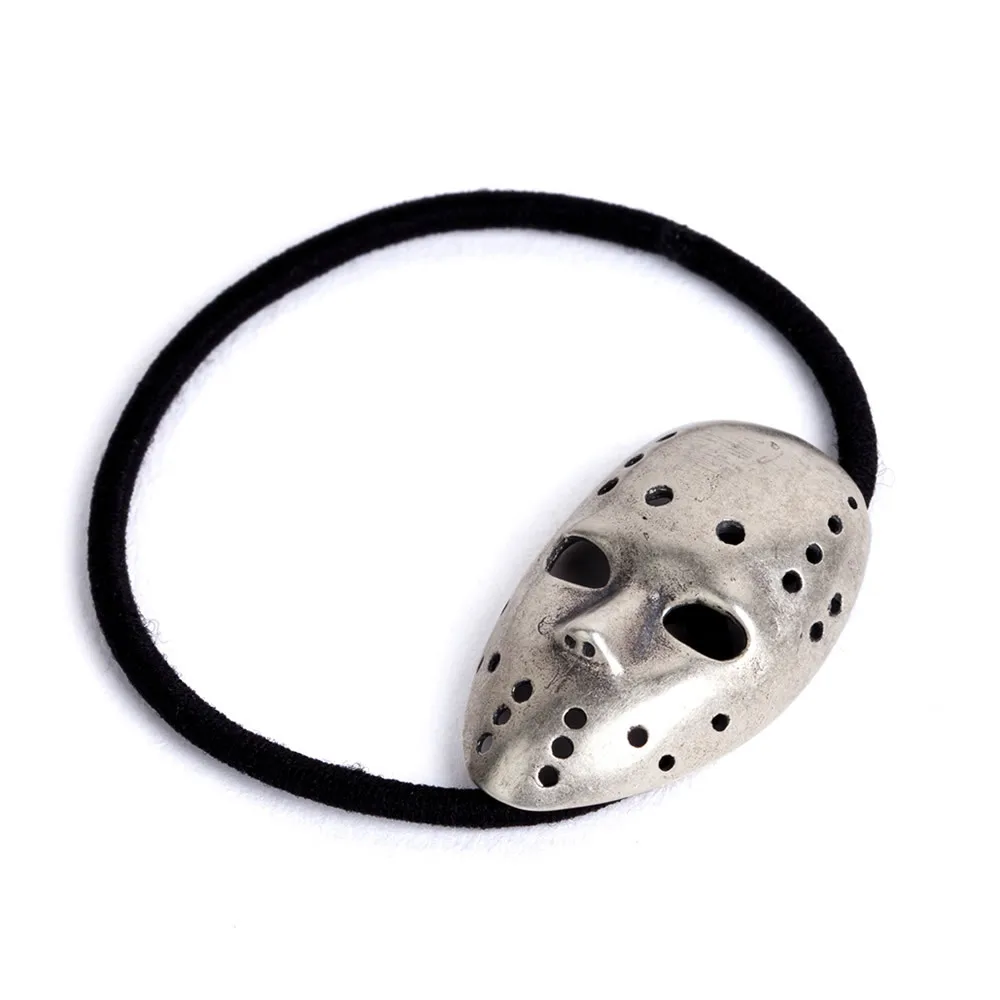

Vintage 100% 925 Sterling Silver Hair Rope Face Design Punk Ponytail Holder Hair Cuff Wrap Tie Band Ring Rope Hair Accessories