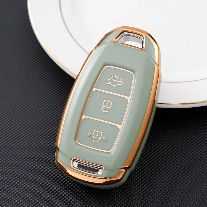 3 Button Smart Key Tpu Car Key Case Cover for Hyundai Creta 2 2021 2022 Ix25 Kona Version 2018 I20N Santa Fe 2020 2021 Palisade