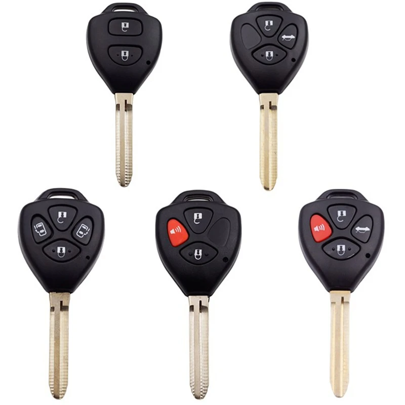 

FLYBETTTER 10Pcs OEM Key Case Transponder Remote Key Shell For Toyota Camry Corolla Yaris Highlander Rav4 Wish Alphard Hilux