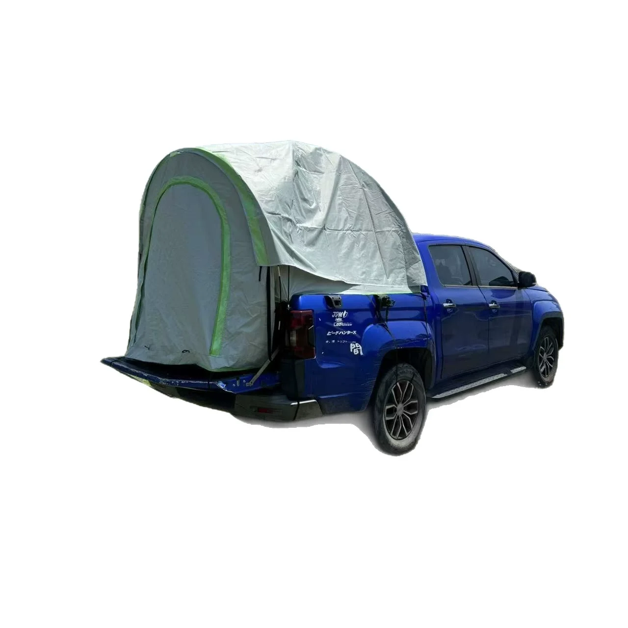 Outdoor Tail-mounted Tent for Pickup Truck Camping in the Wild. 3-4 Person Foldable Tent with a Roof for Fishing
