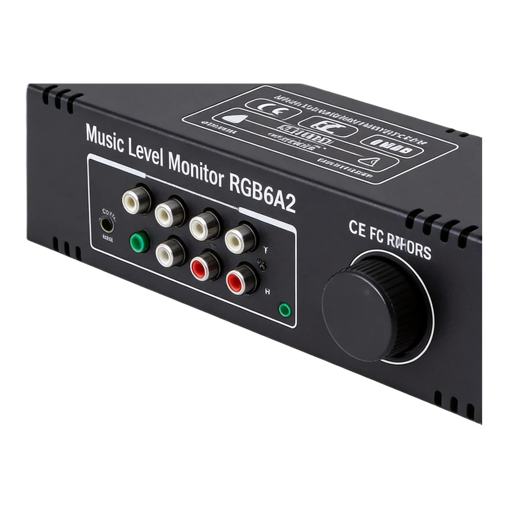 Music Level Indicator with Full-Color LED For Spectrum Visualization 11 Mode Selection and Stereo Input Compatibility