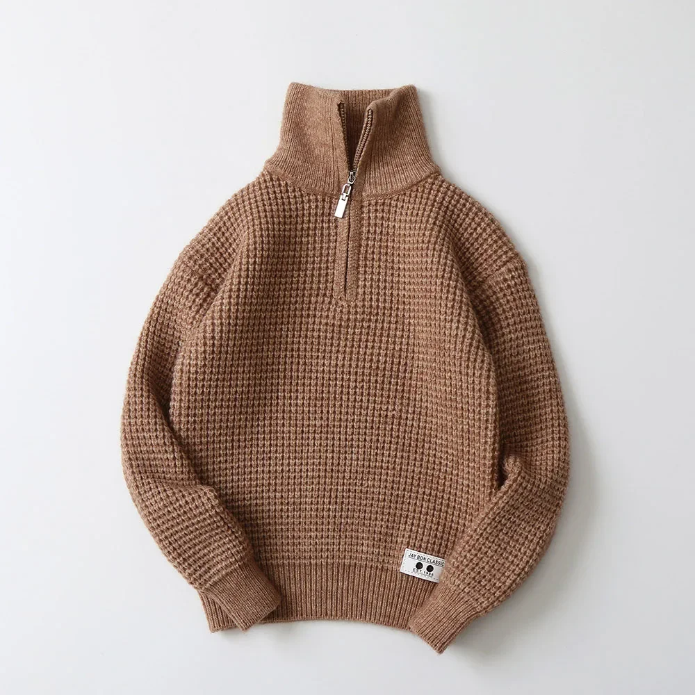 NEW Autumn Childrens Clothes Turtleneck Boys Sweaters Warm Cashmere Kid Knit Pullover Cotton Knitwear Outwear Teenagers Top