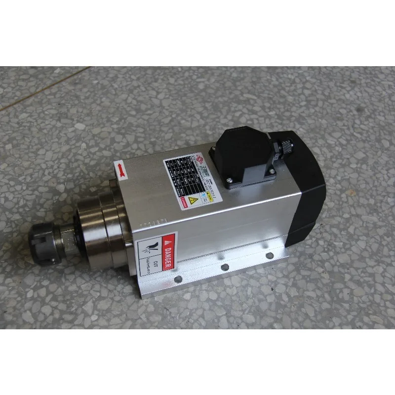4.5kw 18000rpm square High Speed  air Cooled Wood Carving Electrical Spindle Motor for CNC
