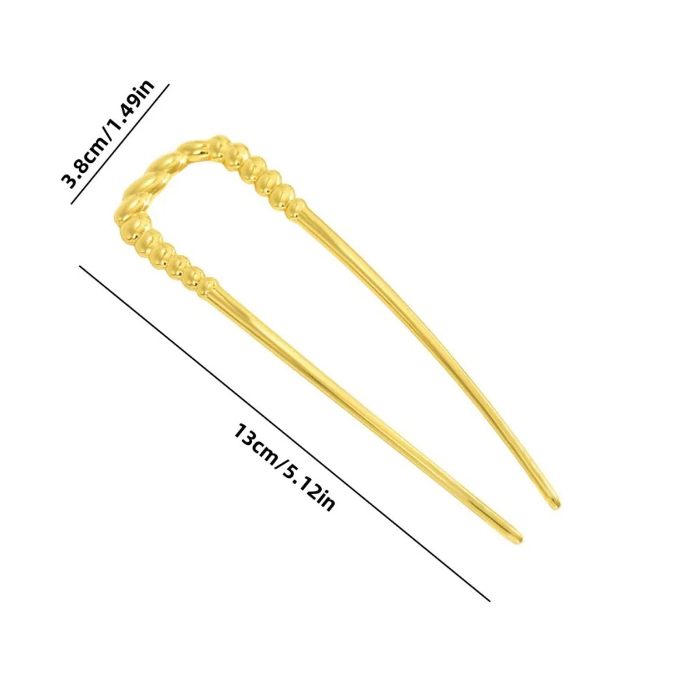 Moda simples em forma de u vara de cabelo ferramentas penteado geométrico torcido hairpin hanfu acessórios retro headwear presentes