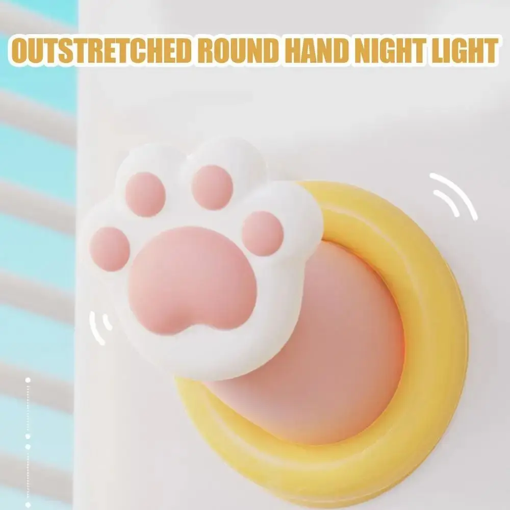 Atmosfera Silicone Luce notturna Temporizzazione Sensore tattile Dormire accanto alla lampada Novità Applacciare la mano Zampa di gatto Luce notturna Decorazioni per la casa