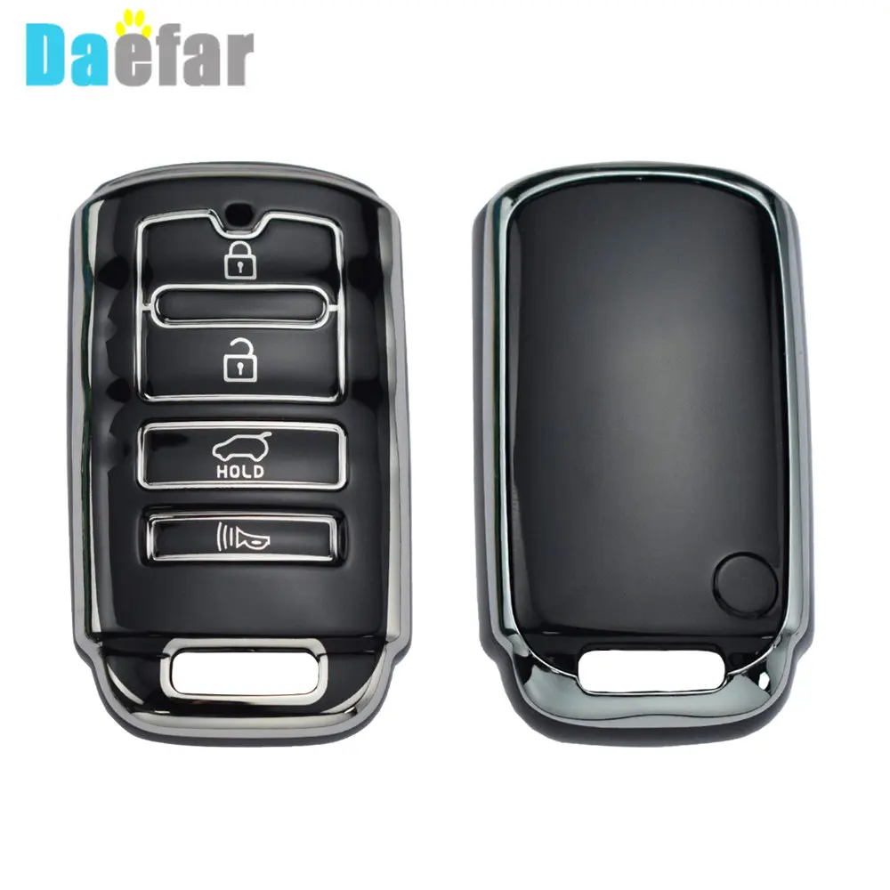 4 Button TPU Car Key Case Cover Shell Fob for KIA Cadenza K9 K7 K-04 Sorento K900 and New K7 Key 2013 Year To 2016 Keychain