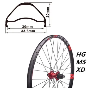 Rujixu MTB Bike Wheelset 26 27.5 29 بوصة AM أو DH 30 مم عرض Rim148 Boost Hub 142 من خلال المحور 135 QR 6 Pawls عجلة الدراجة الجبلية أعلى 6 مبيعات 26 عجلة تجريبية - رقم 3