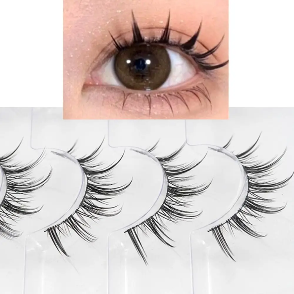 8 paia Innesto Aspetto naturale Piccolo diavolo Ciglia a striscia completa Ciglia finte dense arricciate Trucco ciglia a lunga durata fai da te