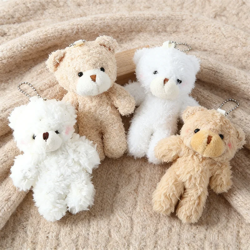 10 Stück Mini Plüschbären Niedliche Tierfiguren Kleine Bären-Puppen Spielzeug Schlüsselanhänger Taschenanhänger Ornament Weiches Stofftier Mädchen Party Geschenk – Detail 1