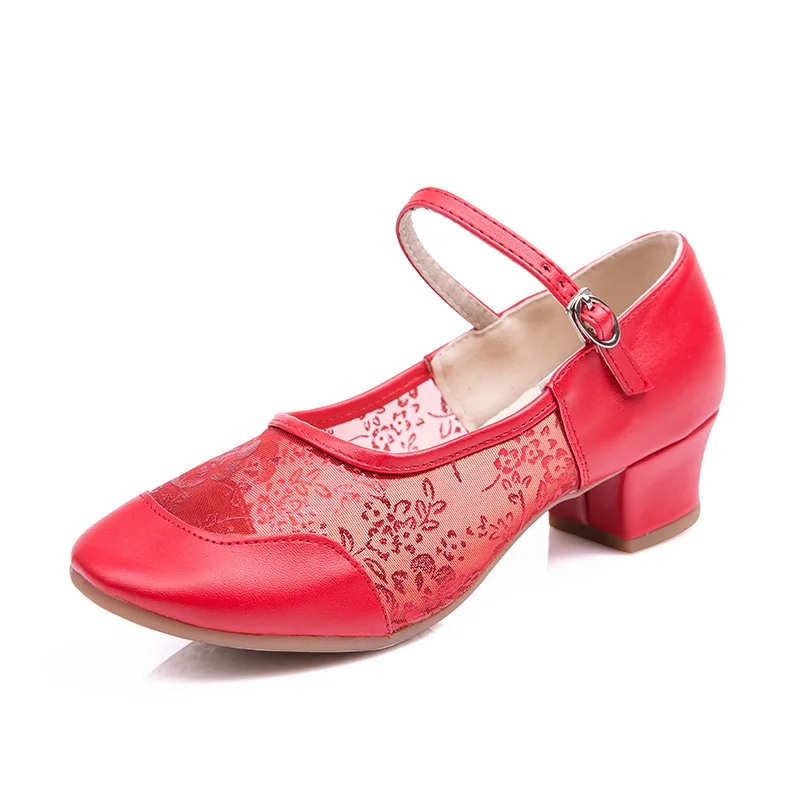 2025 Scarpe da ballo con fondo morbido da donna nuove per la danza quadrata e la danza latina Scarpe da pratica con suola morbida Scarpe da mamma