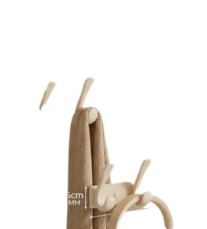Hot Sale No Drill Cream White Door-mounted Storage Rack with 6 Durable Hooks for Entryway, Bathroom and Bedroom