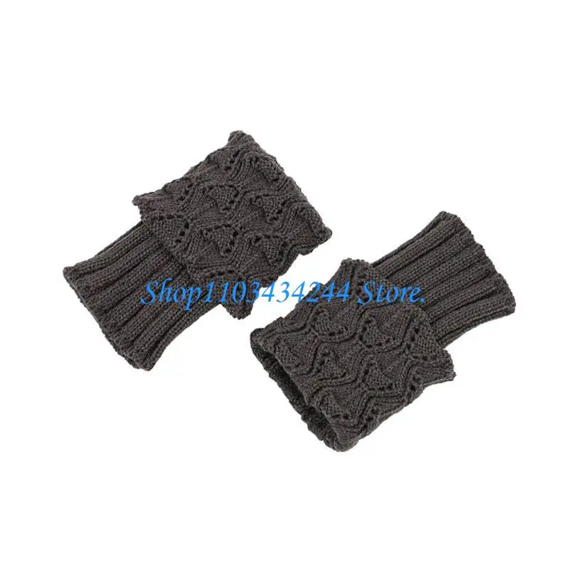 1 Pair Knitting Acrylic Fiber Sock Sleeves Stylish Leg Decorations Socks
