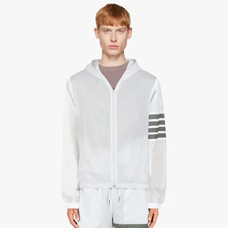 

Модная летняя новинка: тонкая облегающая солнцезащитная куртка на молнии для пар, женская модель в наличии