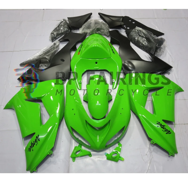 Fairing Kit For KAWASAKI NINJA ZX-10R Motorcycle Full fairings ZX10R 06 07 ZX1000 2006 2007 Bodyworks set Green