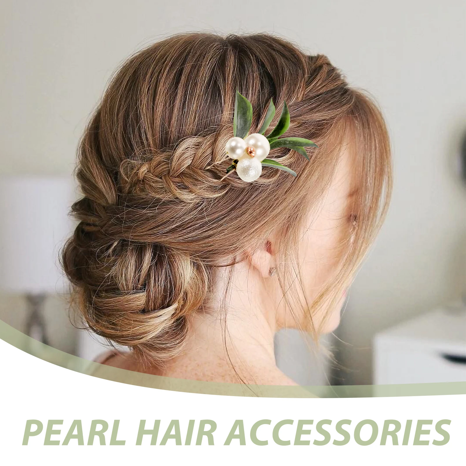 

3 Pcs Hairpin U Shape Metal Wedding Bridesmaid U Pearl Hairpin Updo Leaf Crystal Elegant Fashion DIY Hairstyle Gift