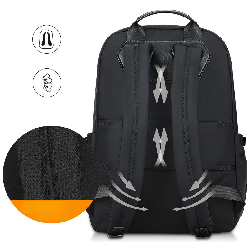 BJIAX Fashion Backpack Men Backpack Leisure Large Capacity Nylon Sports Bag College Student Bag Multi-function Computer Bag