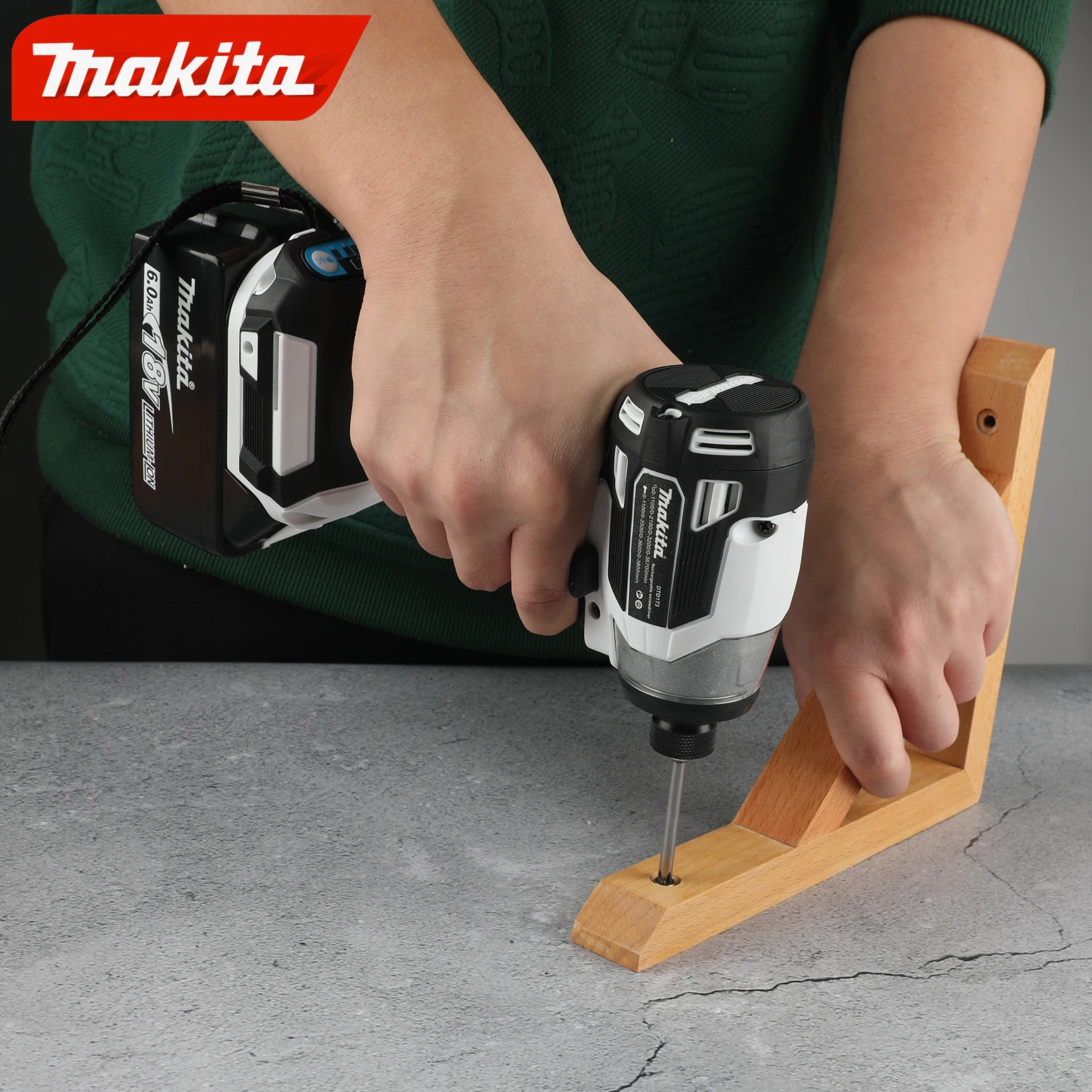 Makita DTD173 White Cordless Impact Driver 18V Brushless Motor Electric Drill Rechargeable Electric Drill Tools