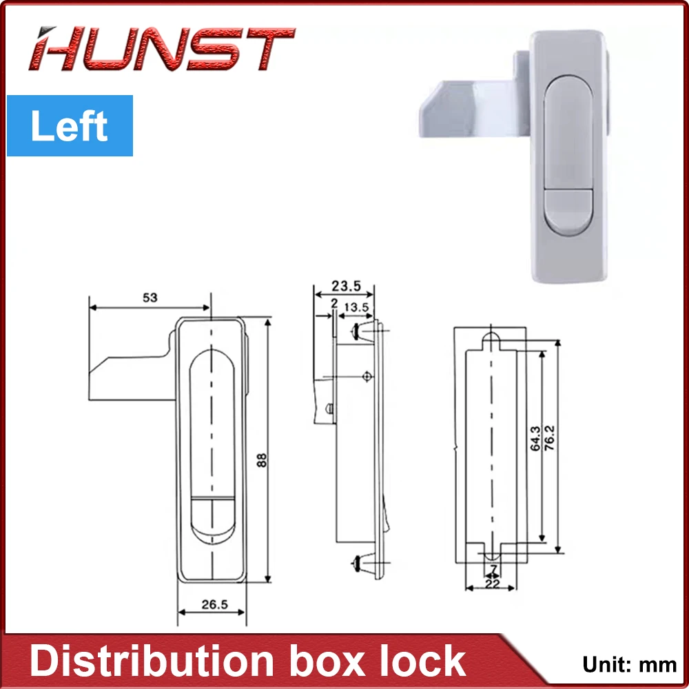 Hunst Bouncy 단추 잠금 장치, 안전 잠금, 나노 + 아연 도금, 전기 캐비닛 도어 및 분배 박스, 레이저 캐비닛