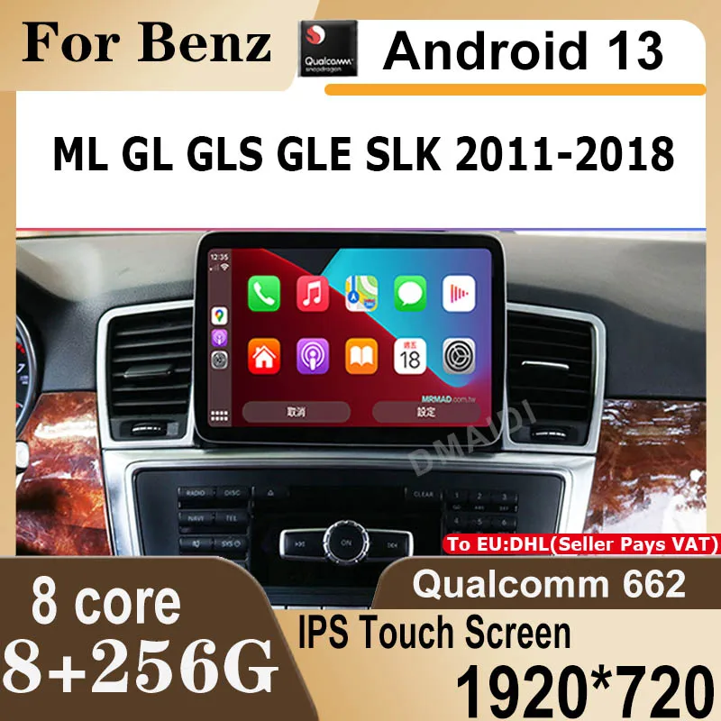 

Android13 System For Mercedes Benz ML W166/GL X166 GL SLK 8G+256G Qualcom Apple Carplay Car Video Player Navigation Multimedia