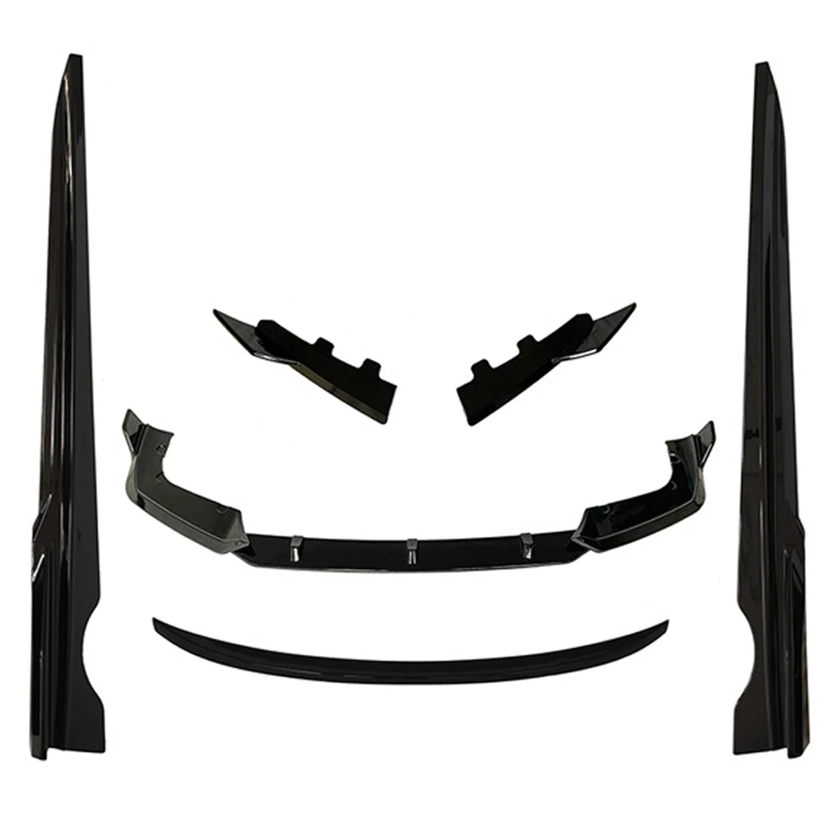 6 قطعة مجموعات الجسم لسيارات BMW X5M F95 2020 2021 2022 M50i الجبهة الفاصل الشفاه + المصد الخلفي الناشر + التنانير الجانبية تمديد الجذع المفسد #3