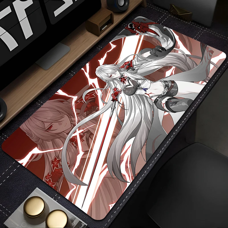Mouse Pad Gamer Desk Mat PC Computer Anime H-honkai Star Rail Acheron Mousepad Keyboard Pad Laptop Gaming Accessories Mausepad