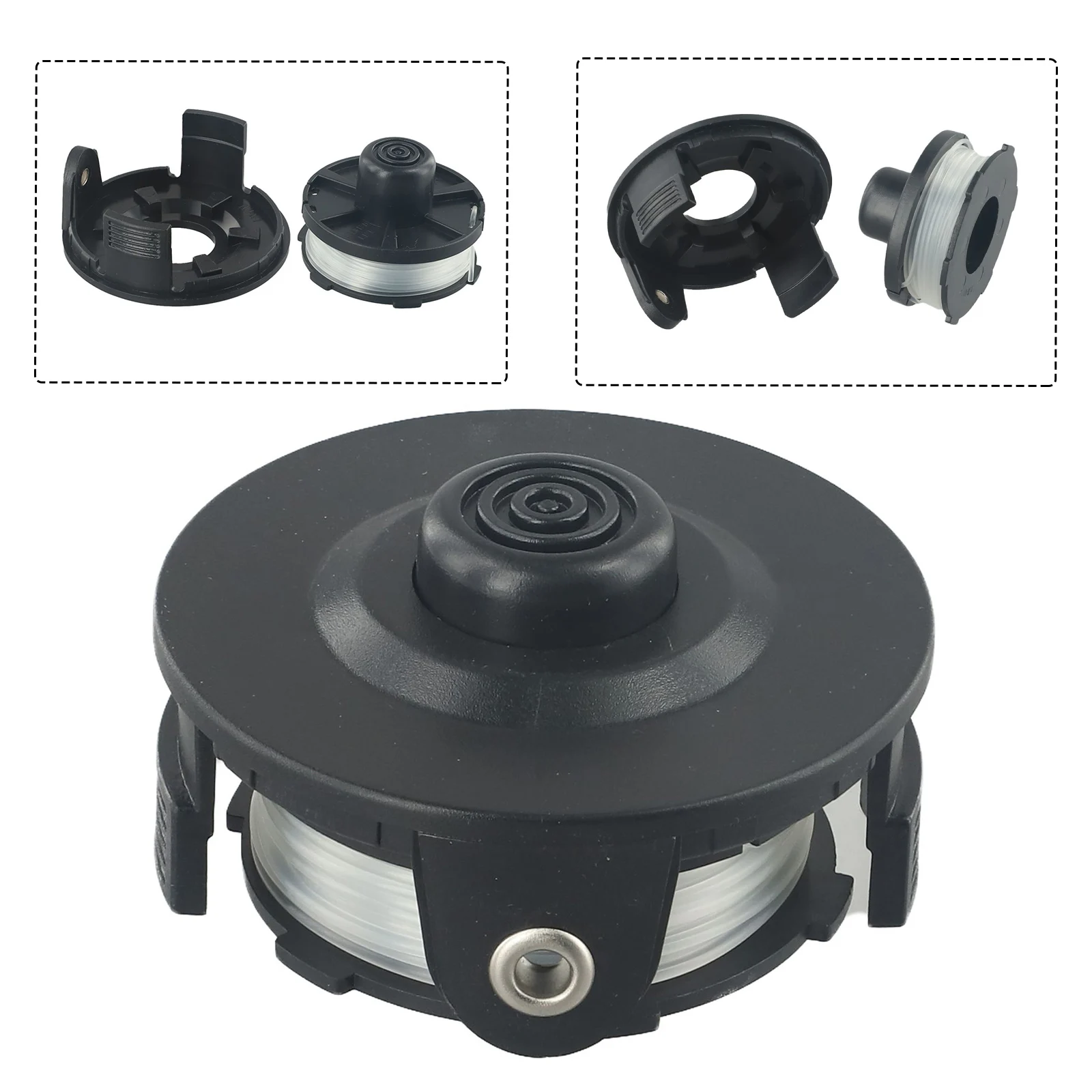 Bump Feed Trimmer Head for DUR181 DUR181Z DUR141 DUR180 ,for Tap&Go Replacement 195858-1 196146-9, Nylon Spool Cap Kit