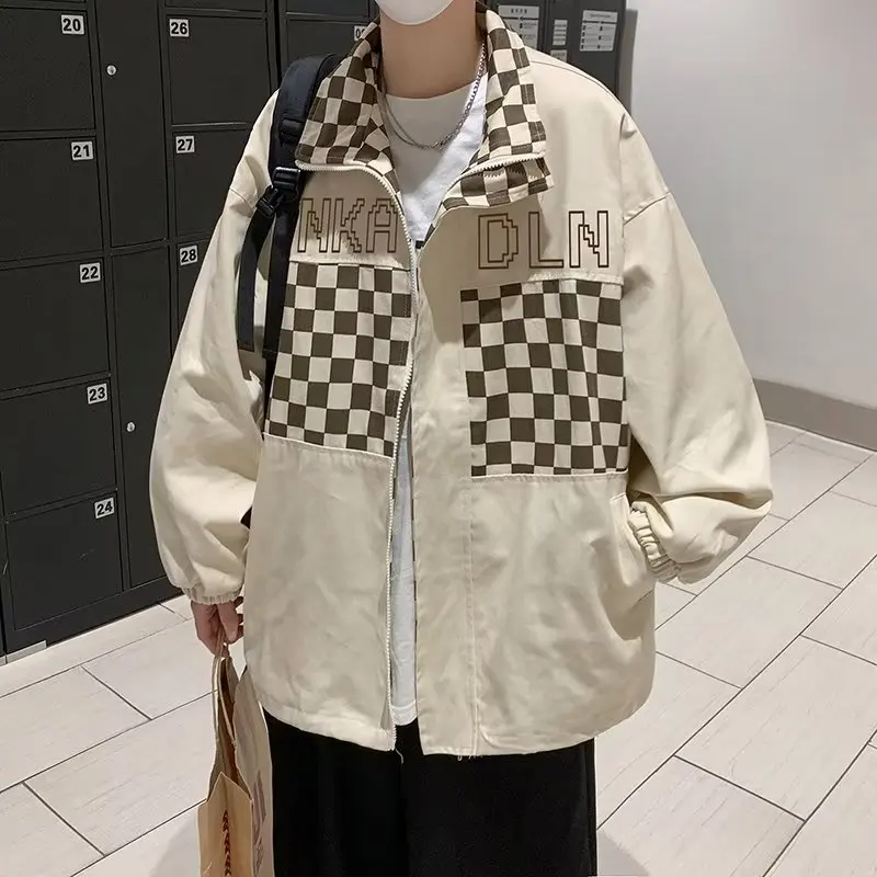 

Осень-зима, большой размер 300, сумка, персонализированный американский уличный узор, мужская повседневная свободная куртка, верхняя одежда