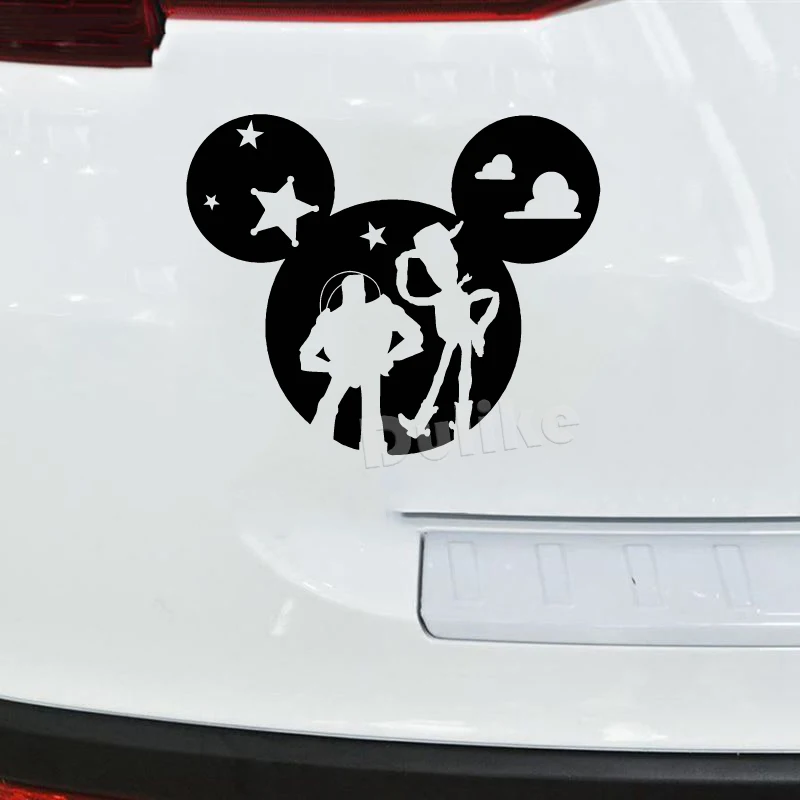 Friends Story Mickey Head Silhouette Vinyl Sticker For Car Window Bumper Door Decoration, Cartoon Decal Handphone Laptop Decor