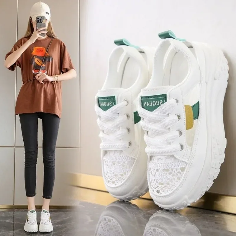 Women Sandals for Summer 2024 Women's Shoes Sneakers Casual Running Shoes Lace White Casual Shoes