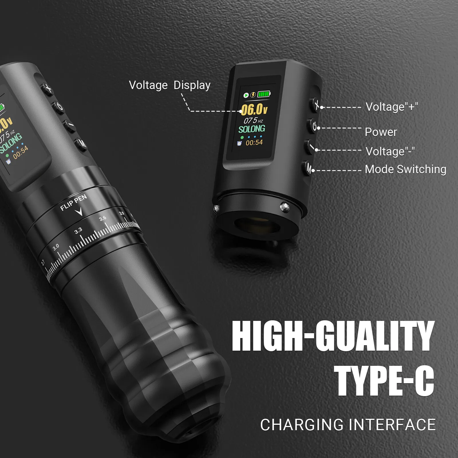 Tattoo Pen with Wireless Power Adjustable Stroke Tattoo Machine with Digital LED Display Tattoo Pen Tattoo Supplies for Artist