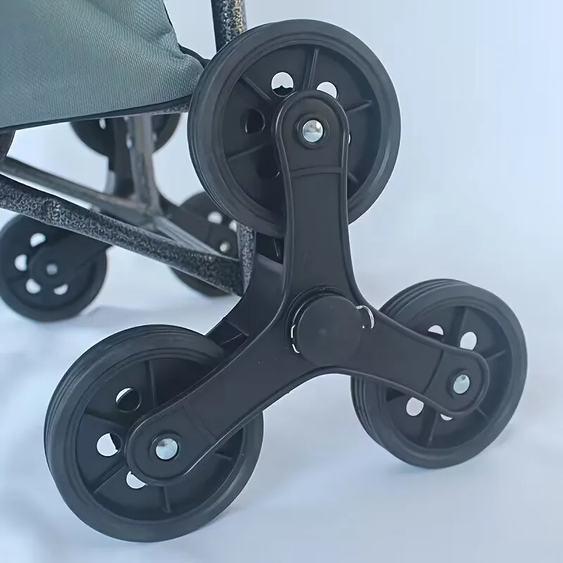 ‌Foldable Shopping Cart with Seat, Heavy-Duty Grocery Trolley, Large Capacity Market Bag, Retractable Handle for Seniors - view 4