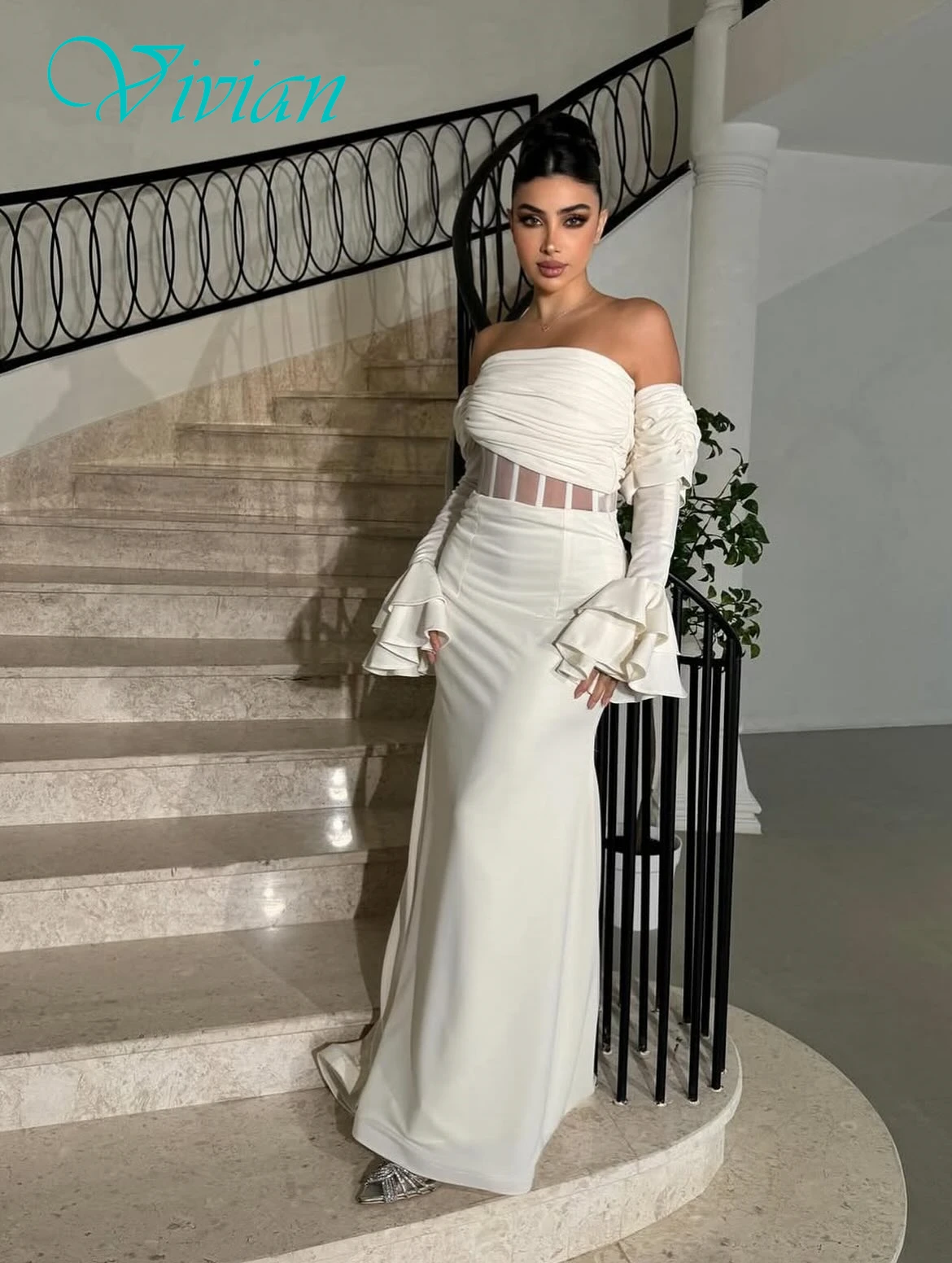 

Customized Straight Boat Neck Cap Sleeve Elegant Formal Evening Dress Modern High Quality Celebrity Gowns Delicate Party Dress