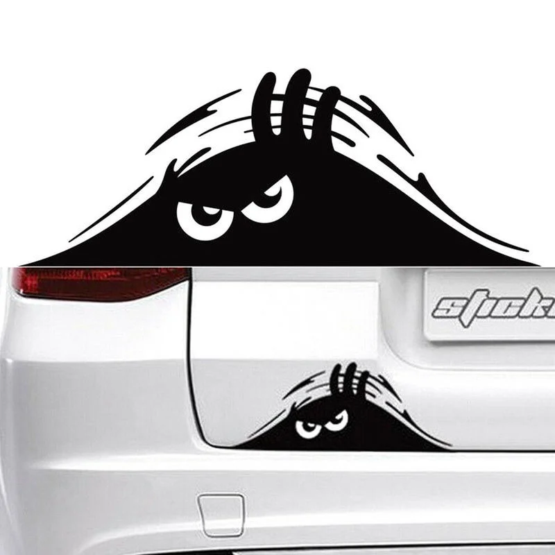 Funny Peeking Monster Car Stickers Smile and Anger Waterproof Vinyl Decals Car Body Styling Cute Sticker Decoration Accessories