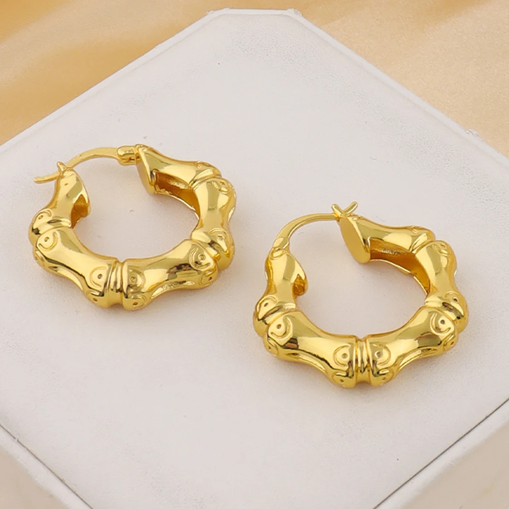 Charms Feine Verarbeitung, Bambusform, Ring-Ohrringe für Frauen, kostenloser Versand, Halloween-Modeschmuck, Mädchen-Accessoires, Geschenke – Detail 7