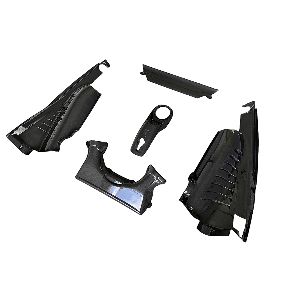 

For Ferrari 488 Spider Engine Car Hood Accessories High Quality Dry Carbon 5 PCS Style Engine Bay Cover