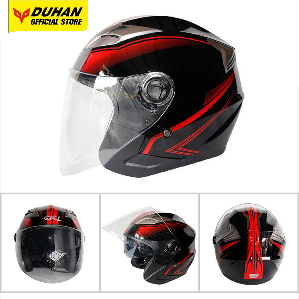 

2023 Moto Double Lens Open Face Electric Scooter Helmet Four Seasons Outdoor Racing Helmets Men Women Motorcycle Helmets