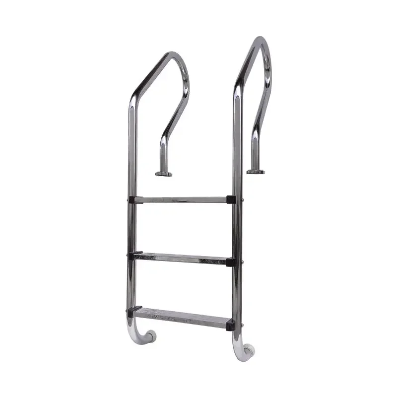 Swimming pool escalator 304 stainless steel thickened material swimming pool anti-skid pedal launching handrail