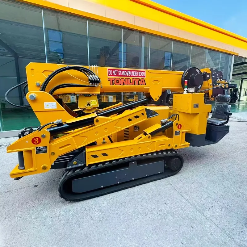 Tonlita Spider Crane RC Mini 5 Ton 12 Ton Crawler Compact 14 Ton Track SPYDERCRANE Fly Jib Glass Basket Spider Crane