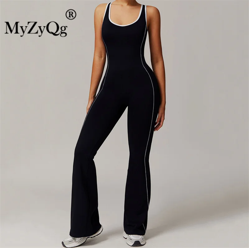 MyZyQg Women Ballet Dance Aerial Hollowed Yoga Jumpsuit Thin Belly Micro Fitness Sports Running Tracksuit Gym Sportswear