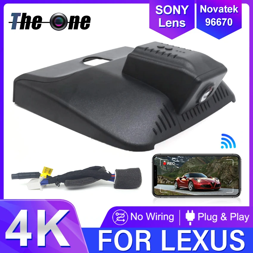 

New!Easy Installation Car DVR Wifi 4K Dash Cam Camera Video Recorder For Lexus RZ 450e RZ450e DIRECT4 2023 2024 Car Accessories