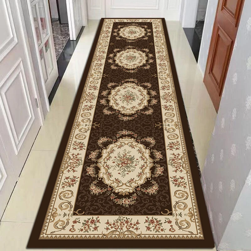 Long Hallway Carpets European Corridor Carpet Wedding Hotel Carpet Stairs Rugs Runners Aisle Non-slip Floor Mat