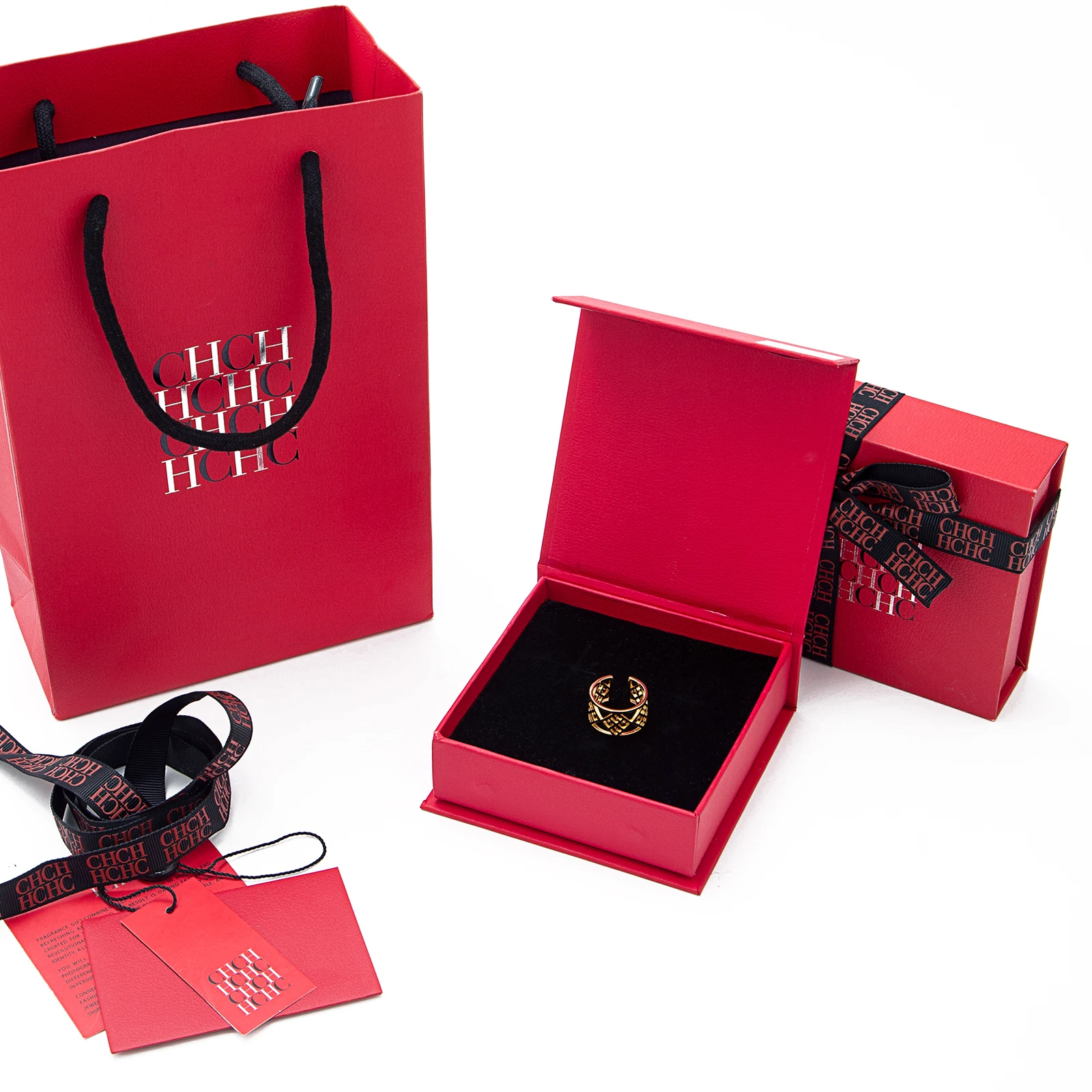 For CH fashion Rings For Women Crossover Love Engagement Wedding Ring Crystals Luxury Jewelry Christmas Gift