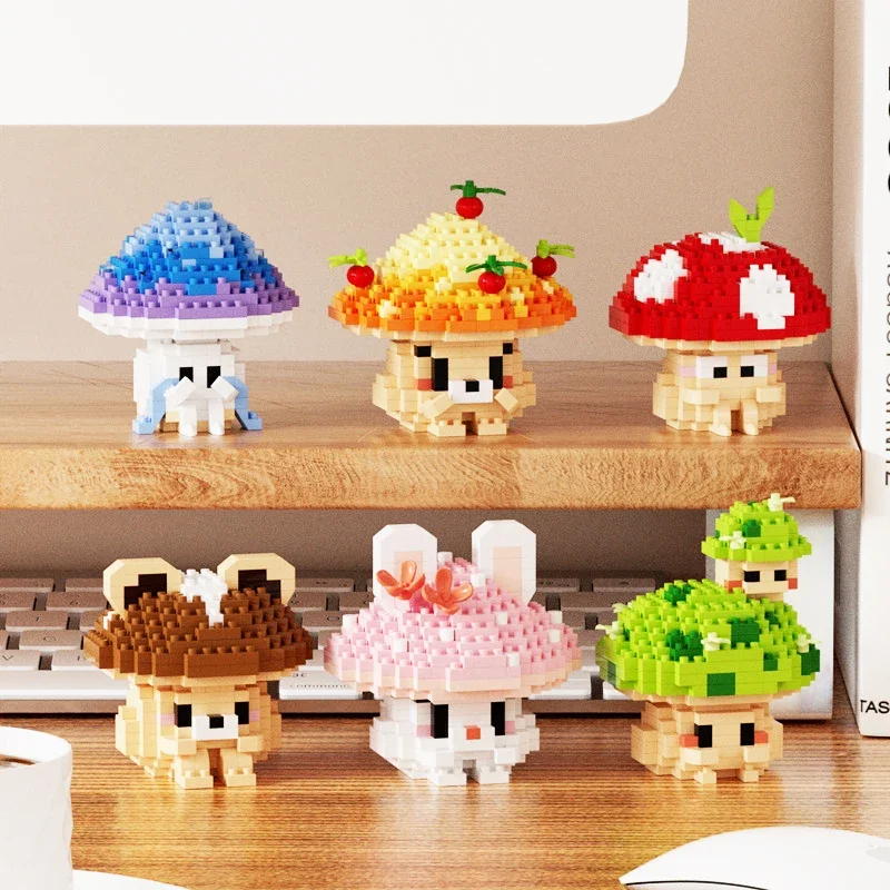 Micro blocs de construction de plantes amusantes pour enfants, puzzle de légumes bricolage, modèle 3D, mini figurines en brique, jouet Kawaii, chambre plus lente, cadeau de Noël